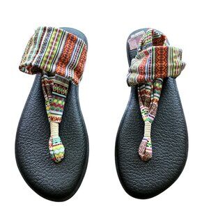 Sanuk Yoga Mat Comfort Aztec Size 9.5/10 Sandals NWOT